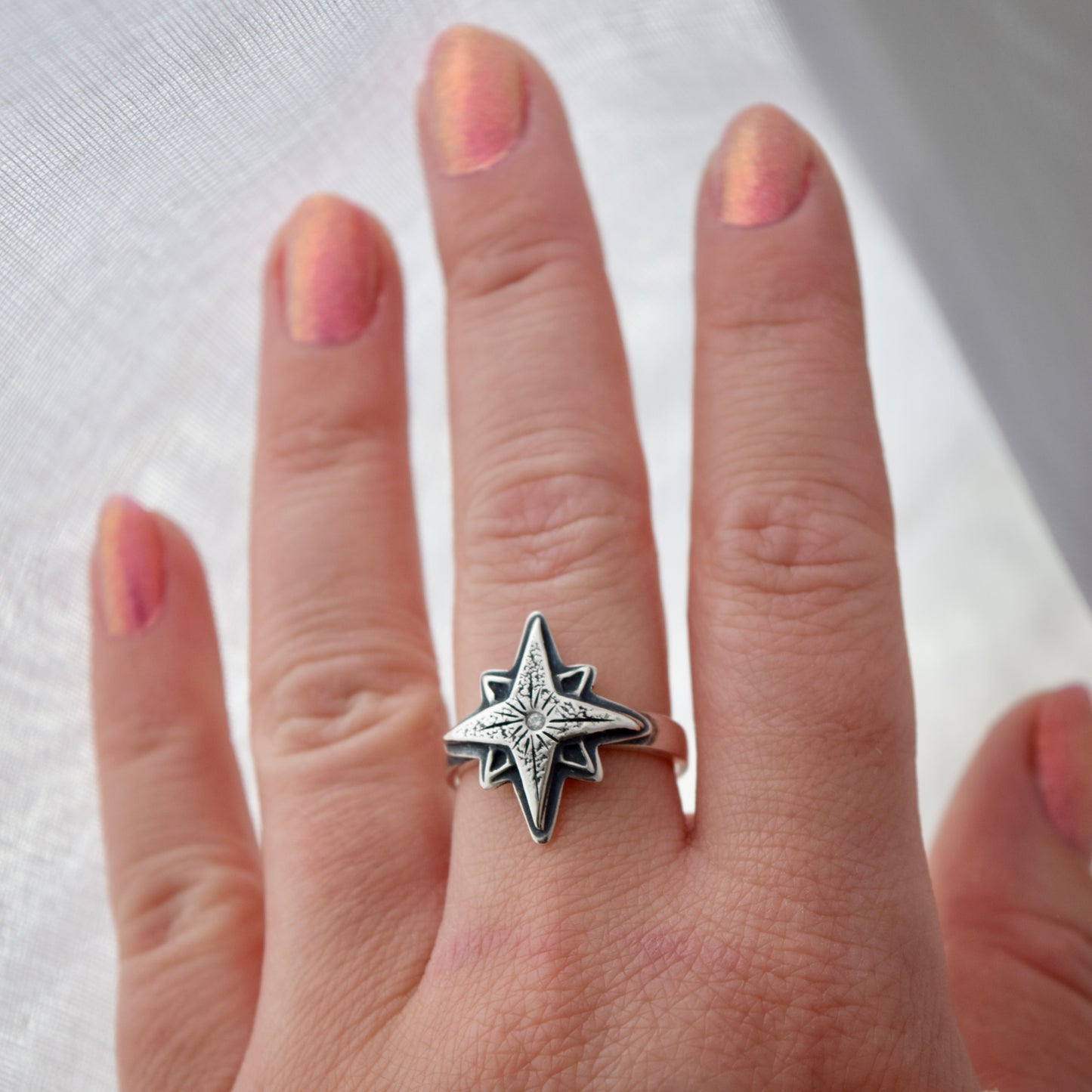 Arcturus Ring with Moissanite Size 7
