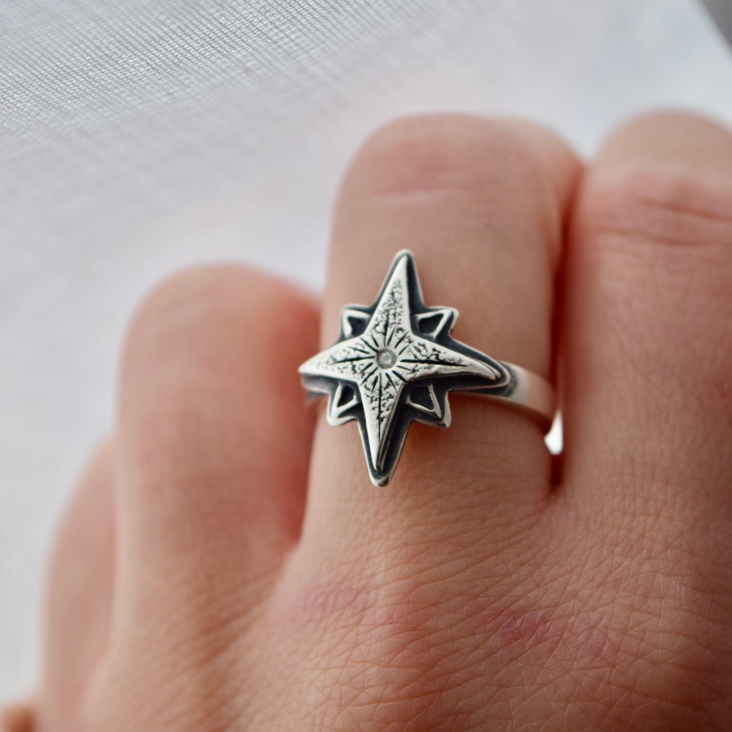 Arcturus Ring with Moissanite Size 7