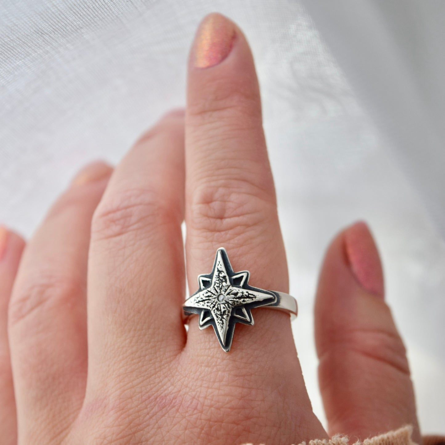 Arcturus Ring with Moissanite Size 8