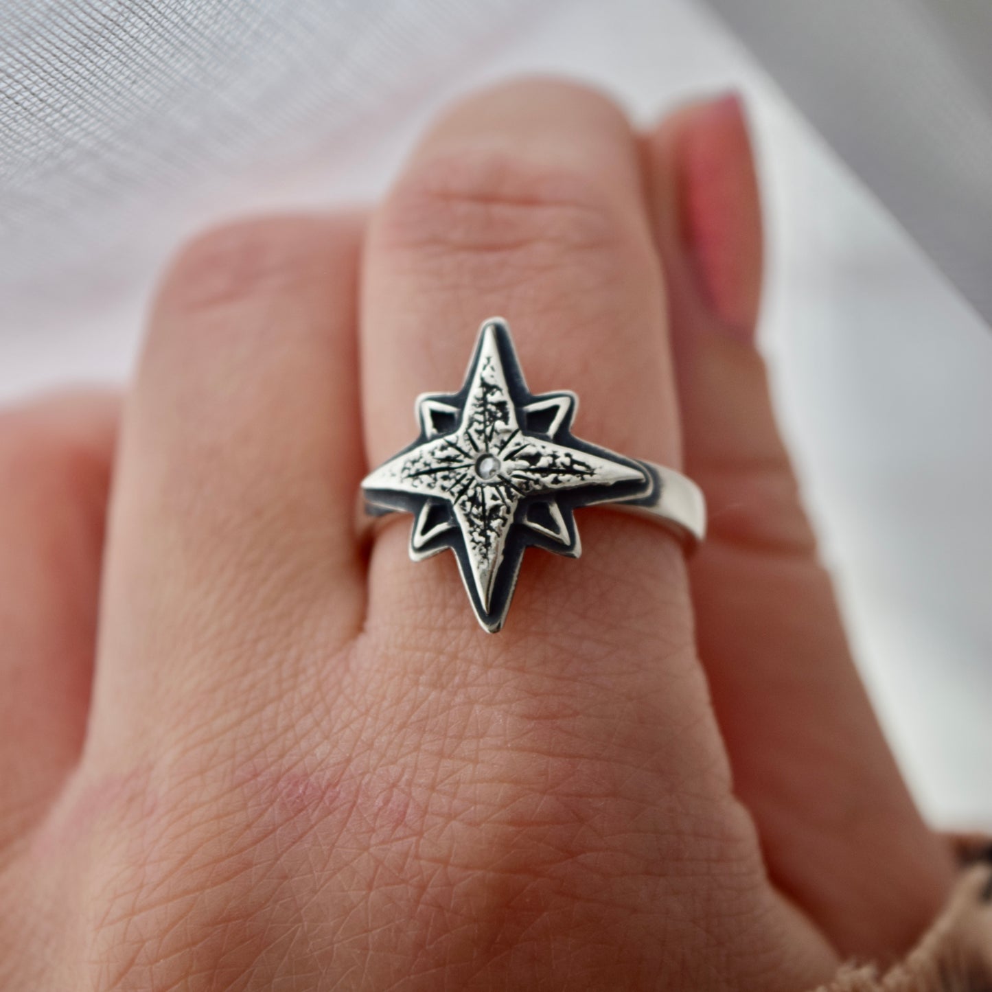 Arcturus Ring with Moissanite Size 8