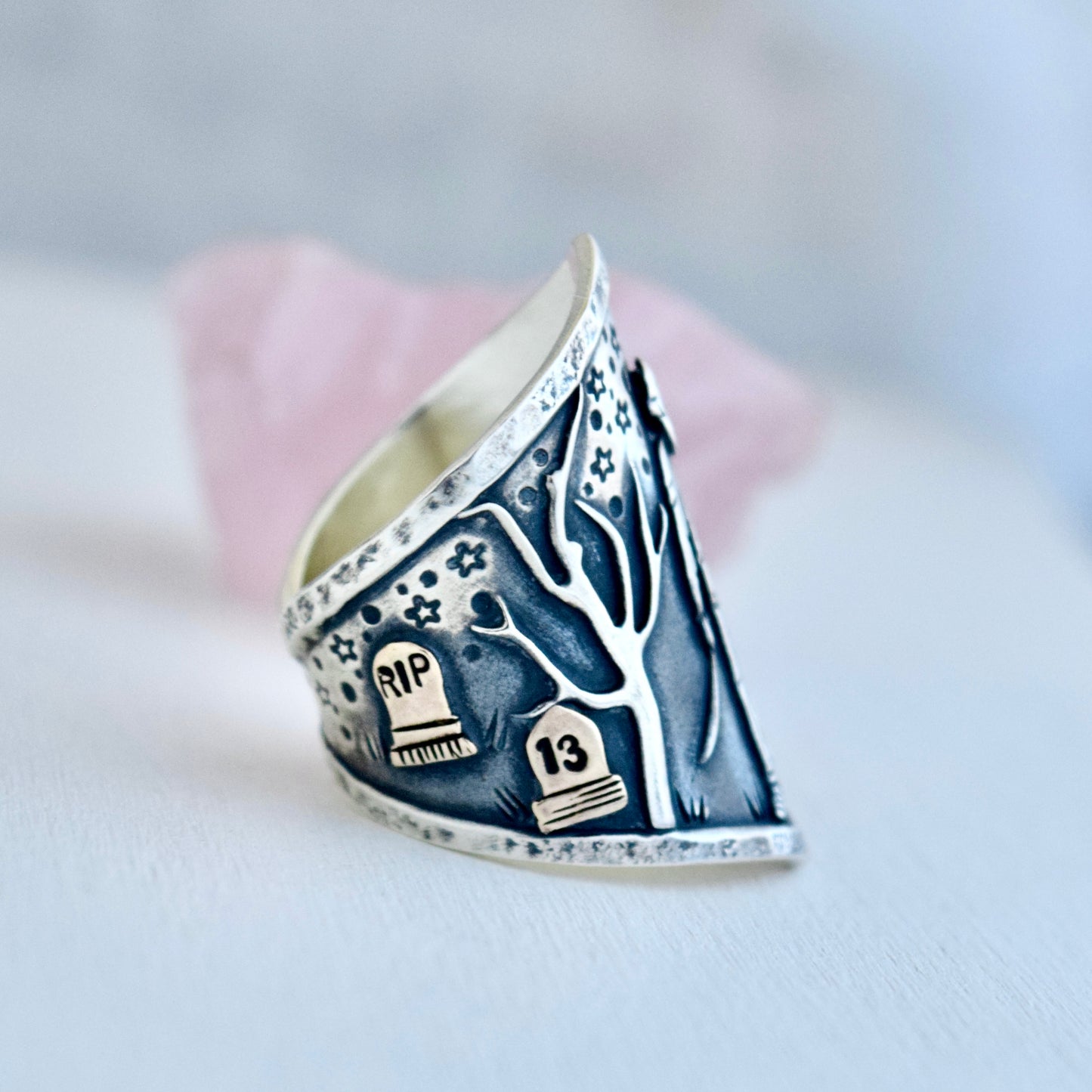 Graveyard Jason Shield Ring size 6.5
