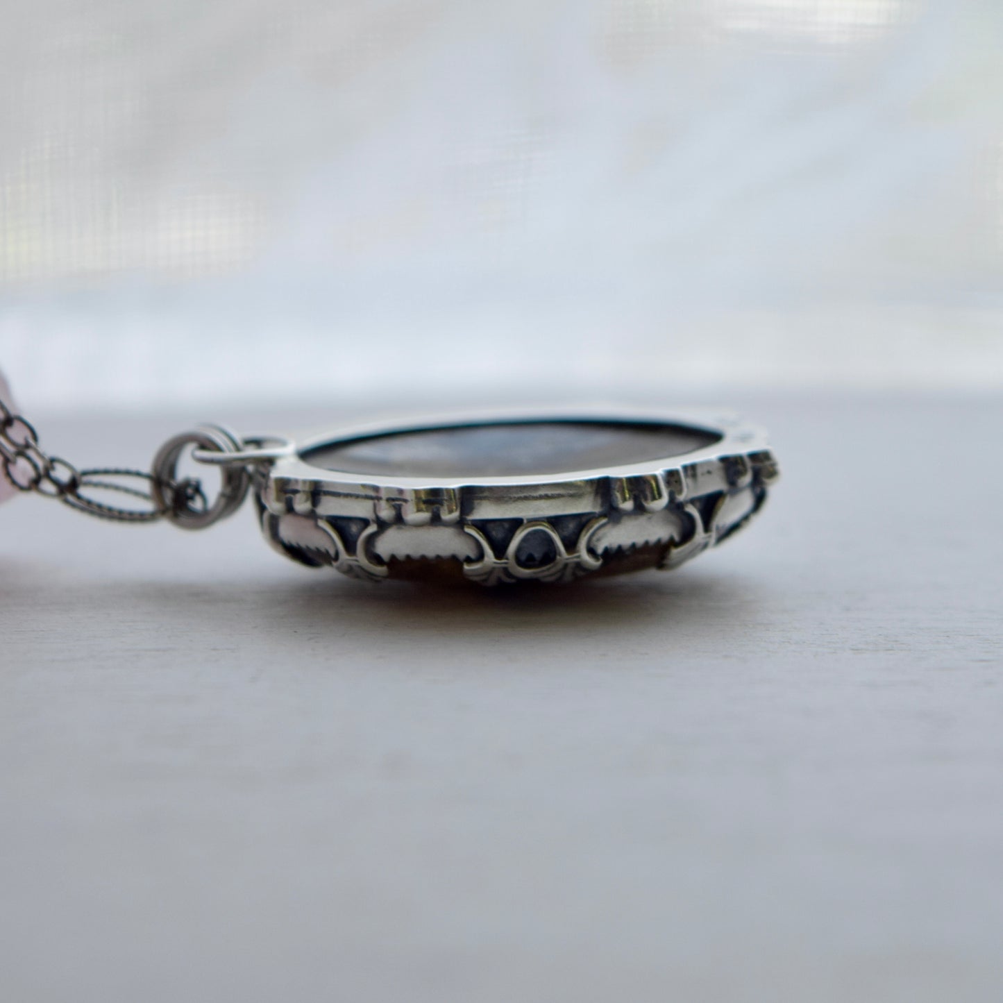 Worry Stone Pendant with Labradorite