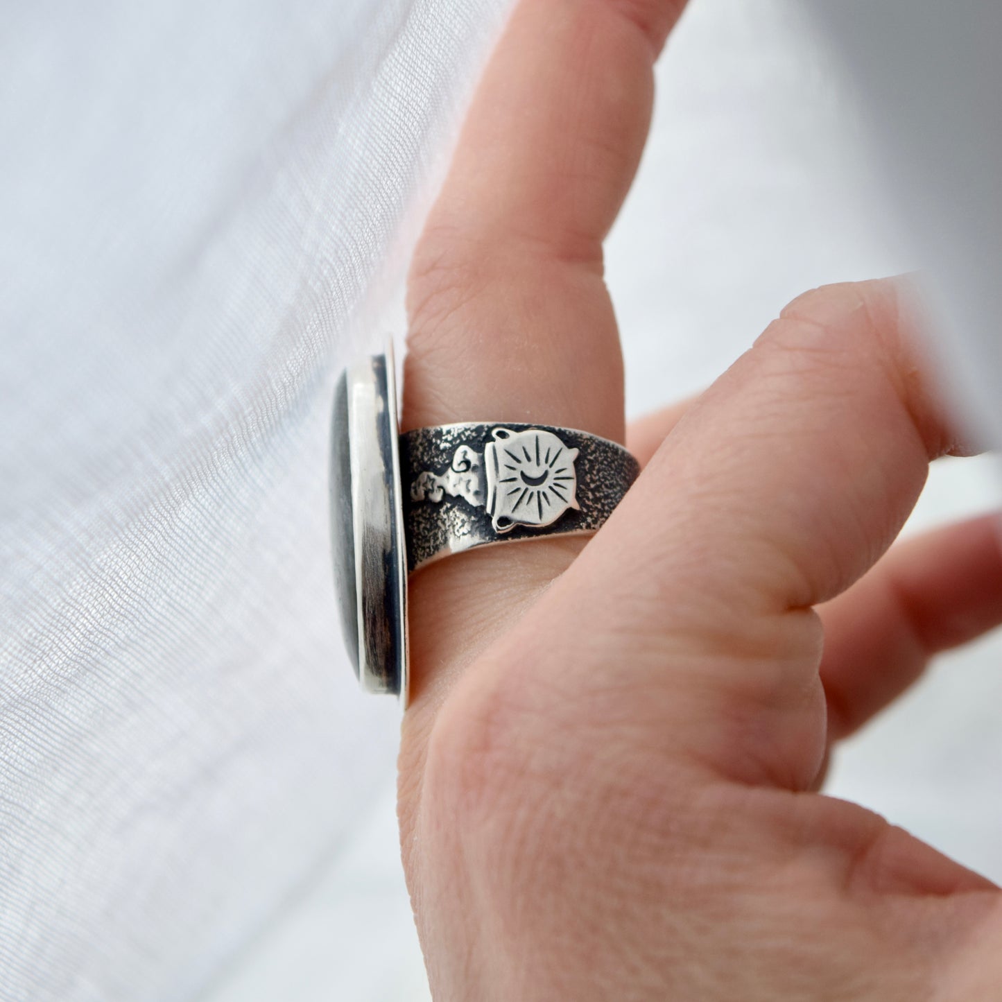 Witches Brew Ring with Labradorite Size 7.5