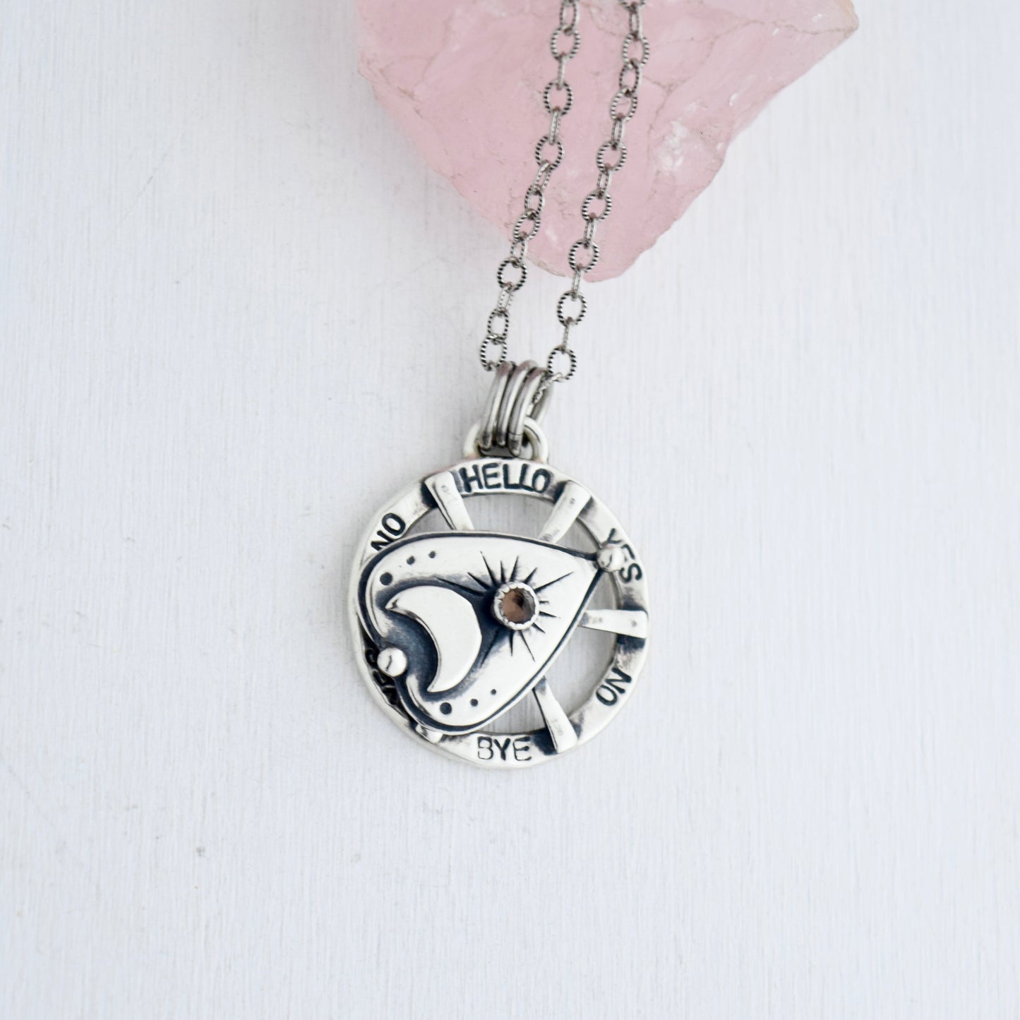 Planchette Axis Pendant with Smokey Quartz