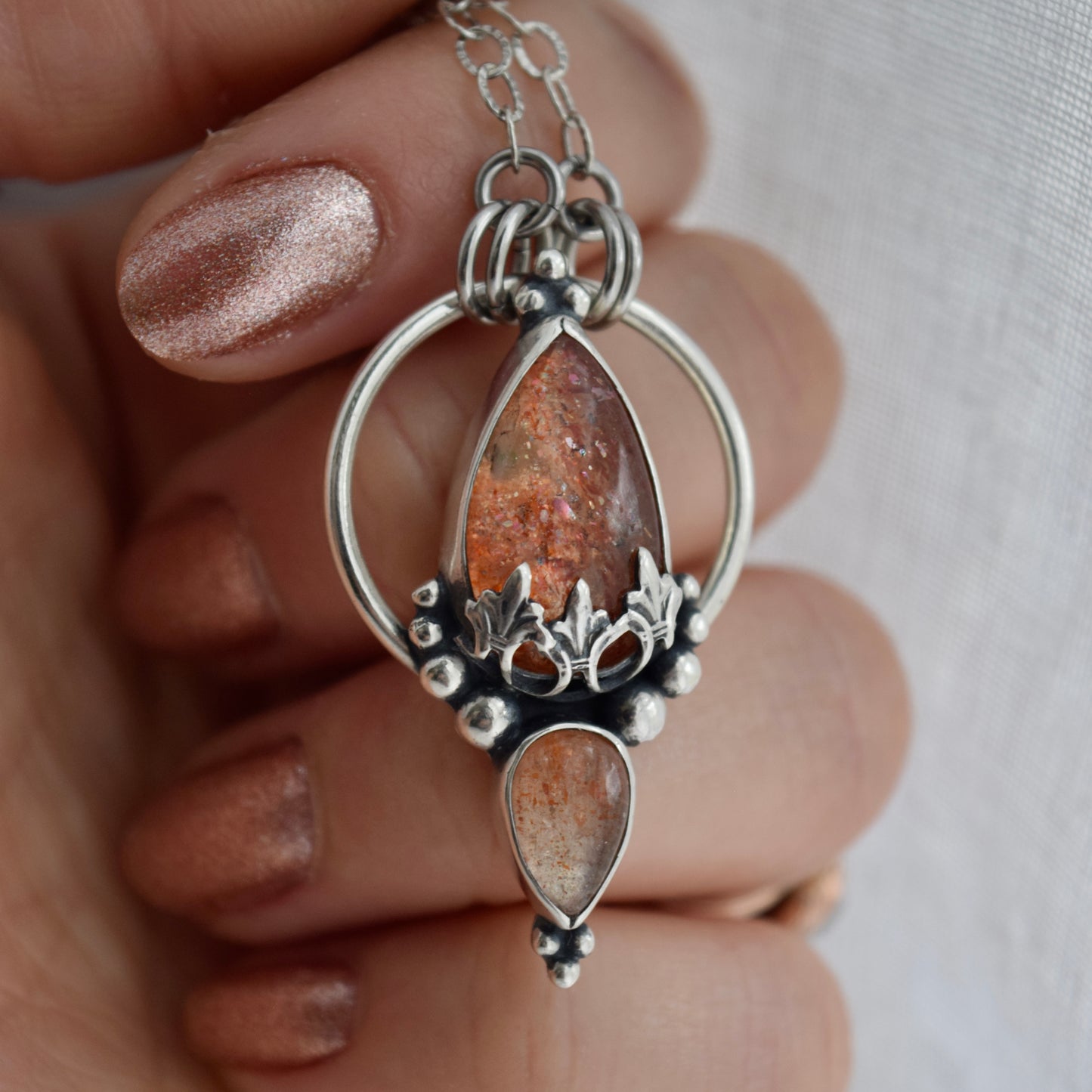 Pendulum Pendant with Sunstone