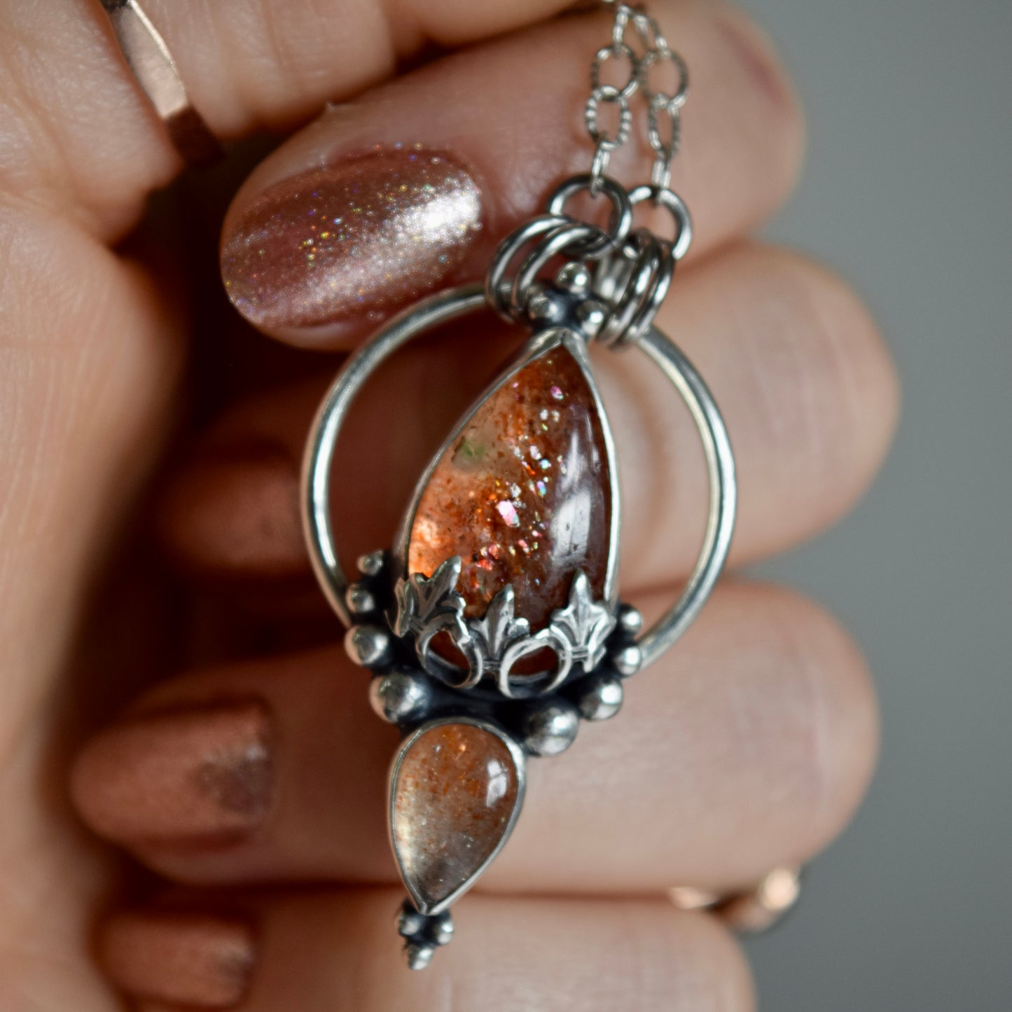 Pendulum Pendant with Sunstone