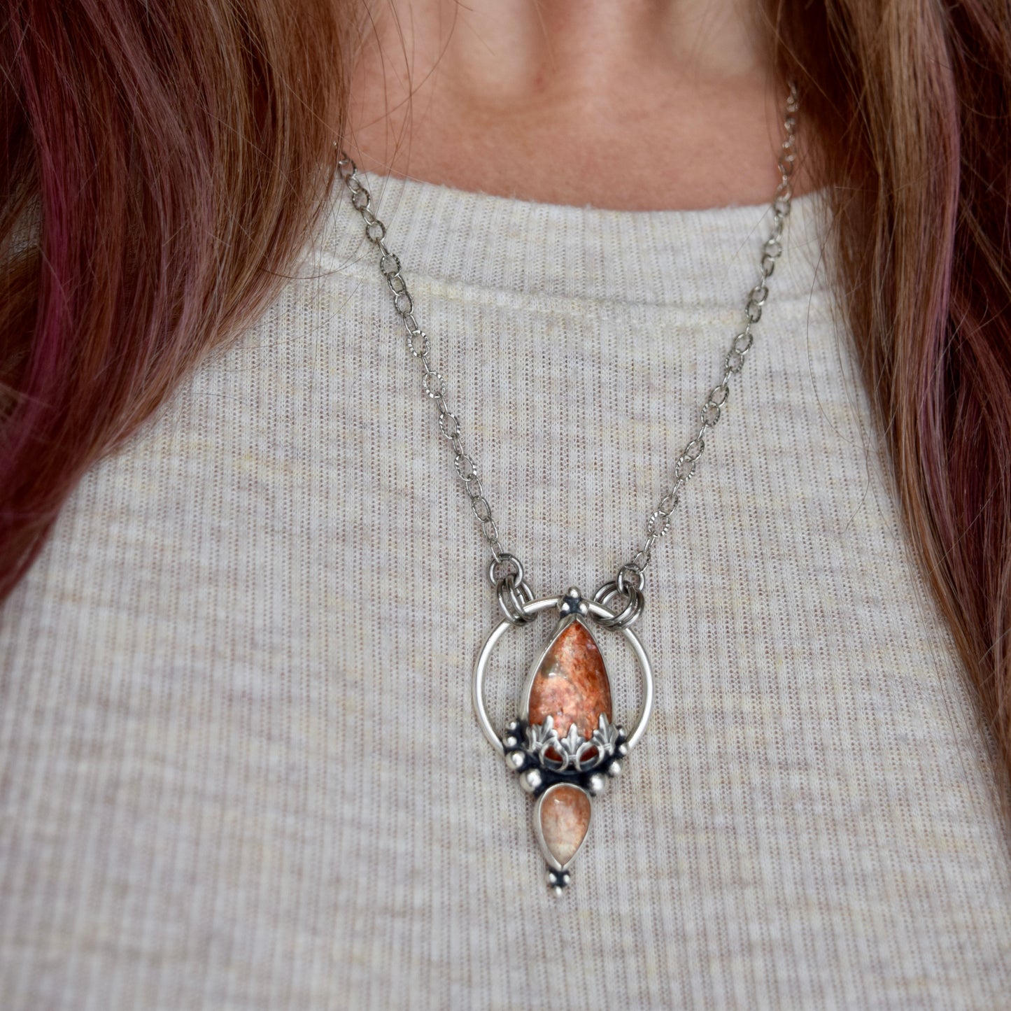 Pendulum Pendant with Sunstone