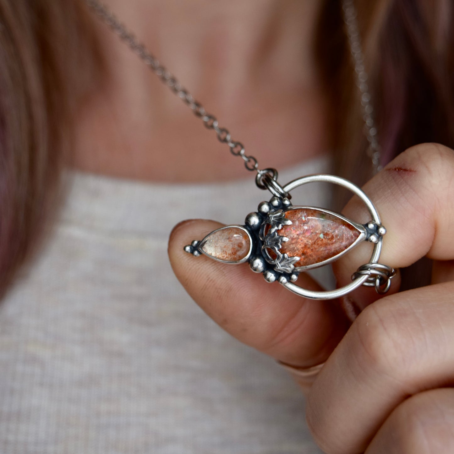 Pendulum Pendant with Sunstone