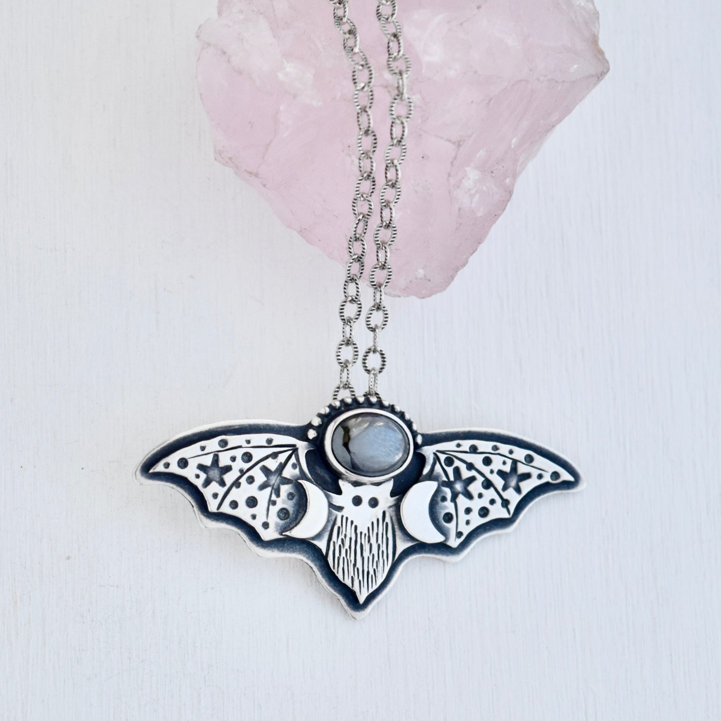 Celestial Bat with Hematite
