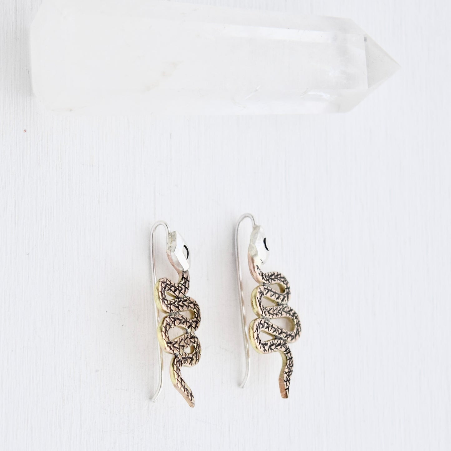 Serpent Earrings with Gold Fill