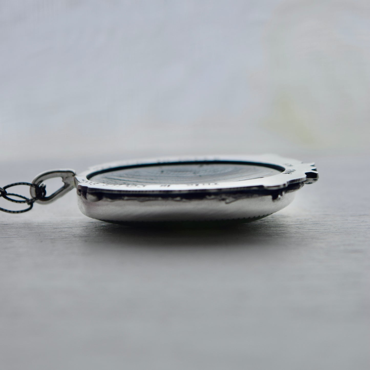 Worry Stone Pendant with Moss Agate and Black Star Sapphire