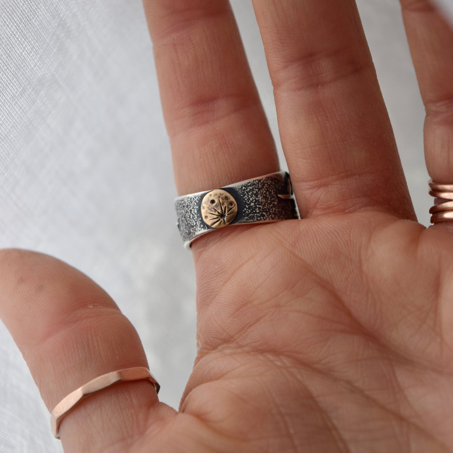 Tigers Eye Statement Ring with Gold Fill size 7.25