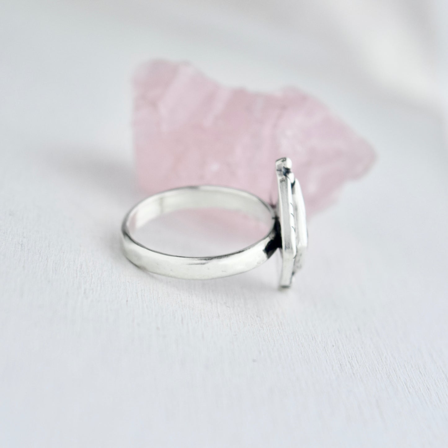Star Dust Ring with Clear Quartz, Gold Fill, and Sterling Silver Dust Size 9