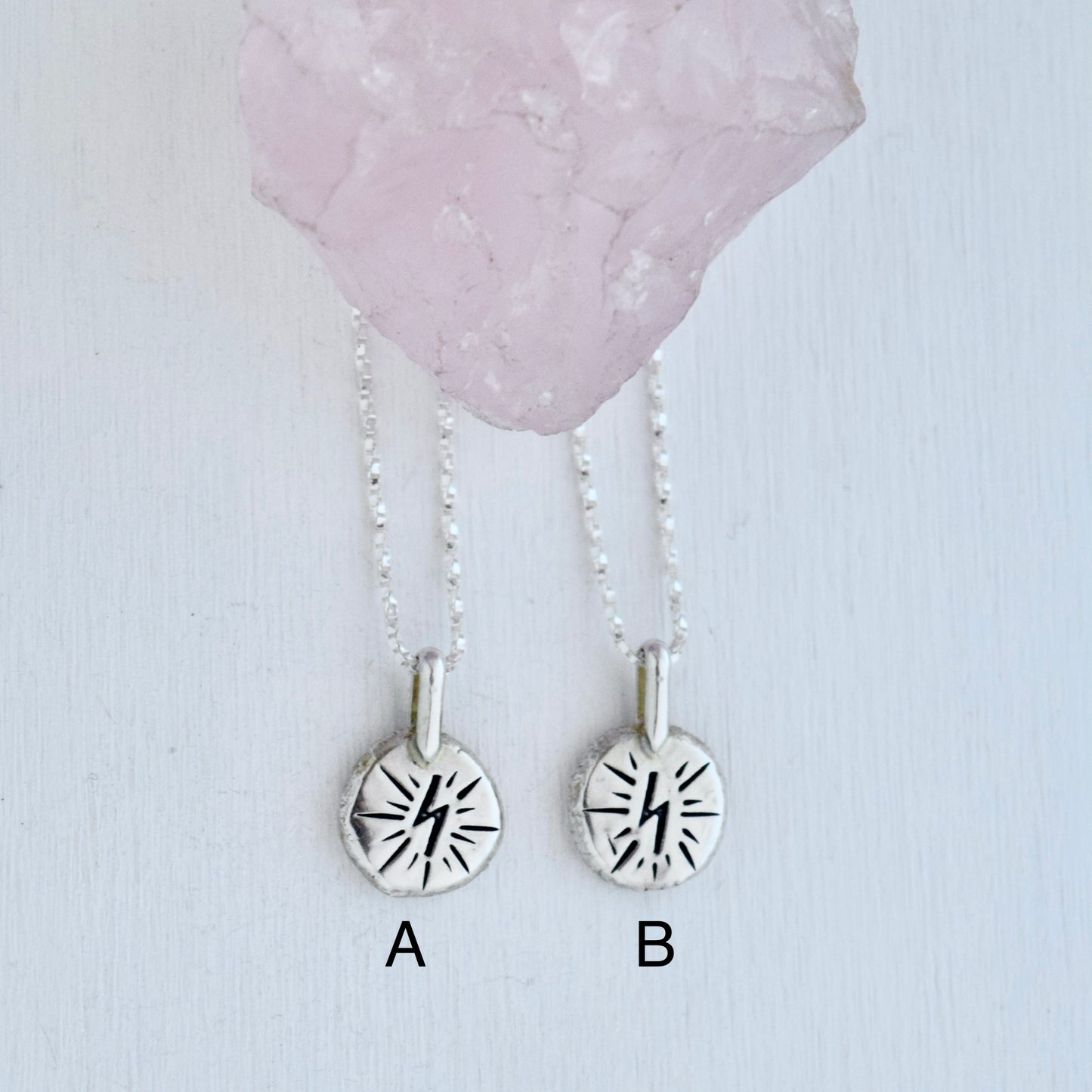Lightning Bolt Coin Necklace