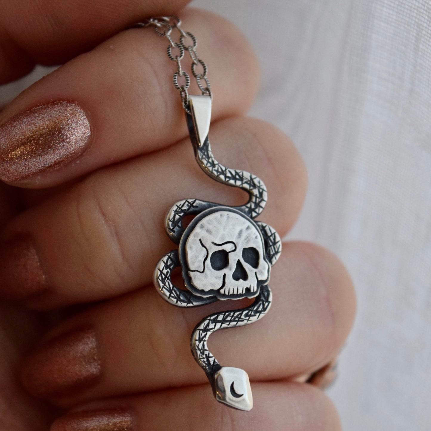 Serpent and Skull Necklace #002