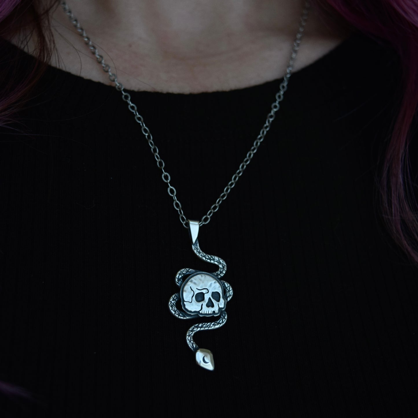 Serpent and Skull Necklace #002