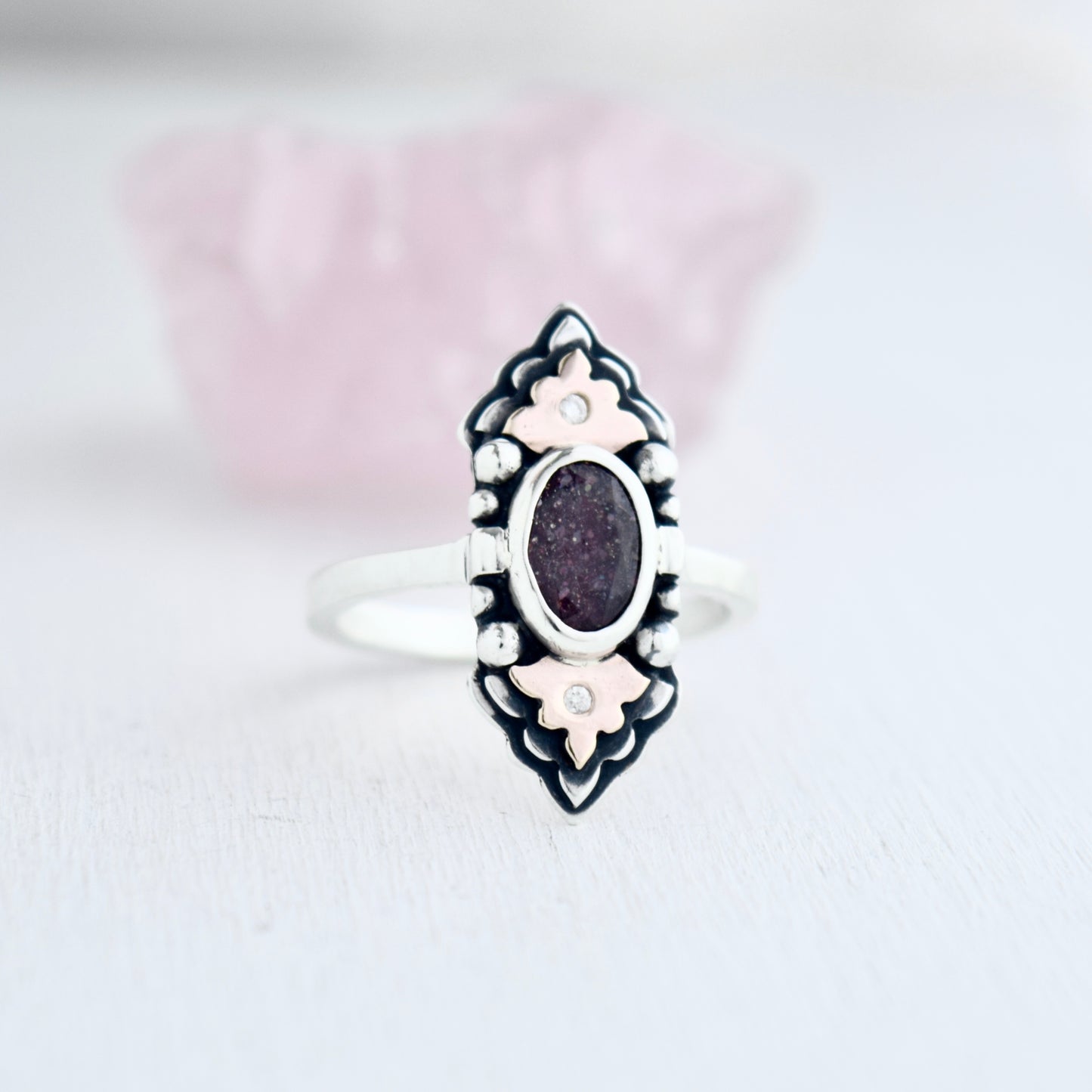 Iolite and .01c Diamonds Size 8