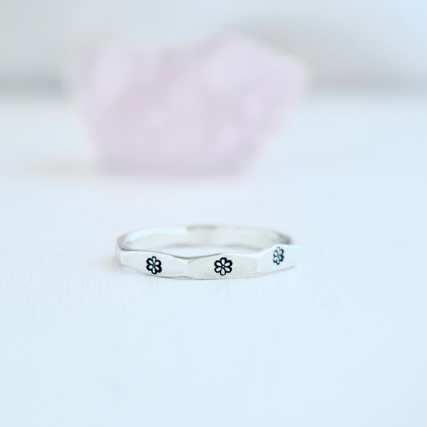 Stamped Flower Ring