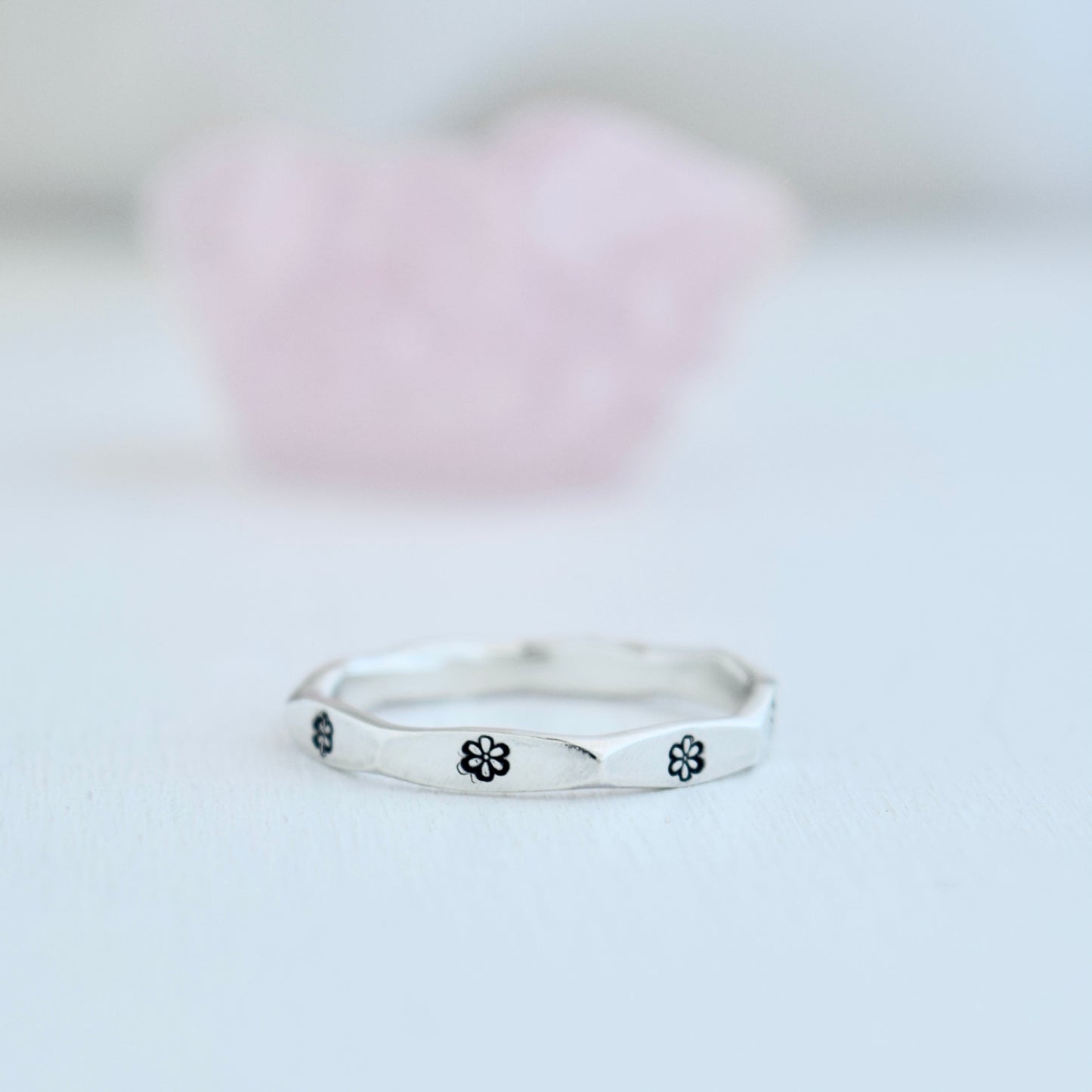Stamped Flower Ring