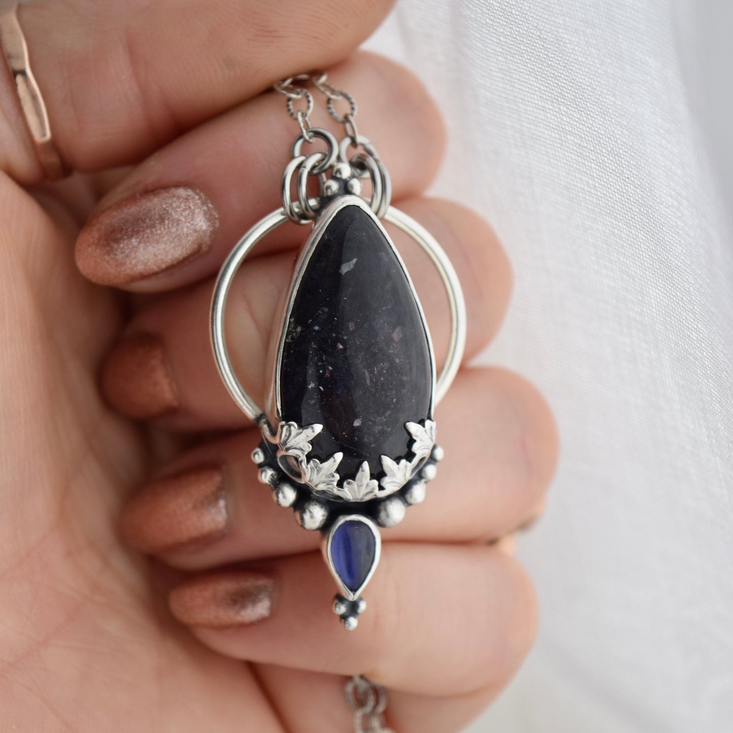 Pendulum Pendant with Iolite