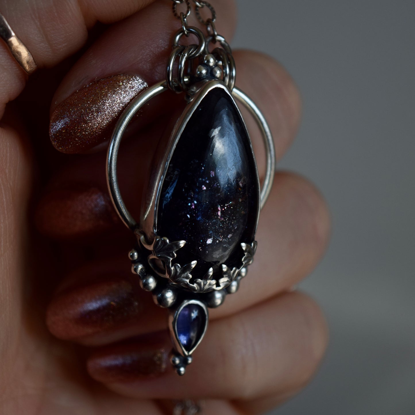Pendulum Pendant with Iolite