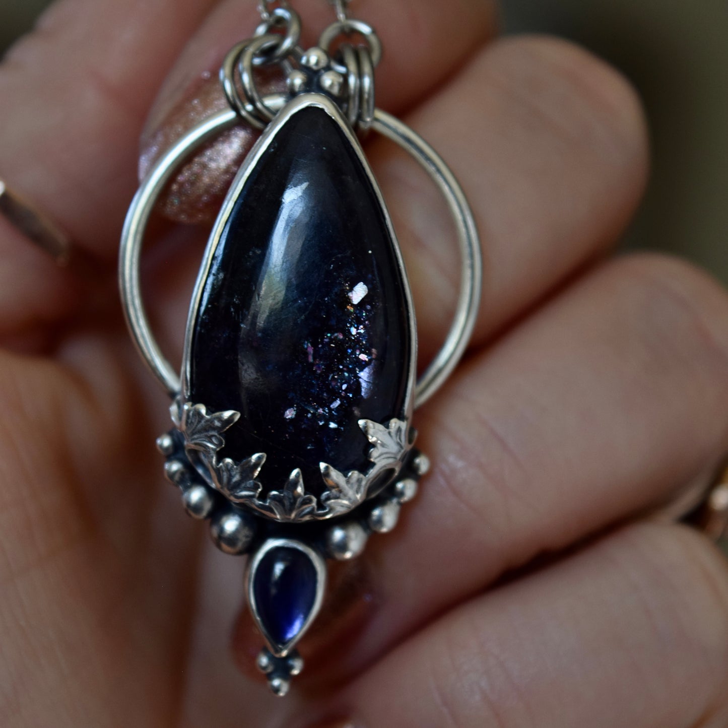 Pendulum Pendant with Iolite