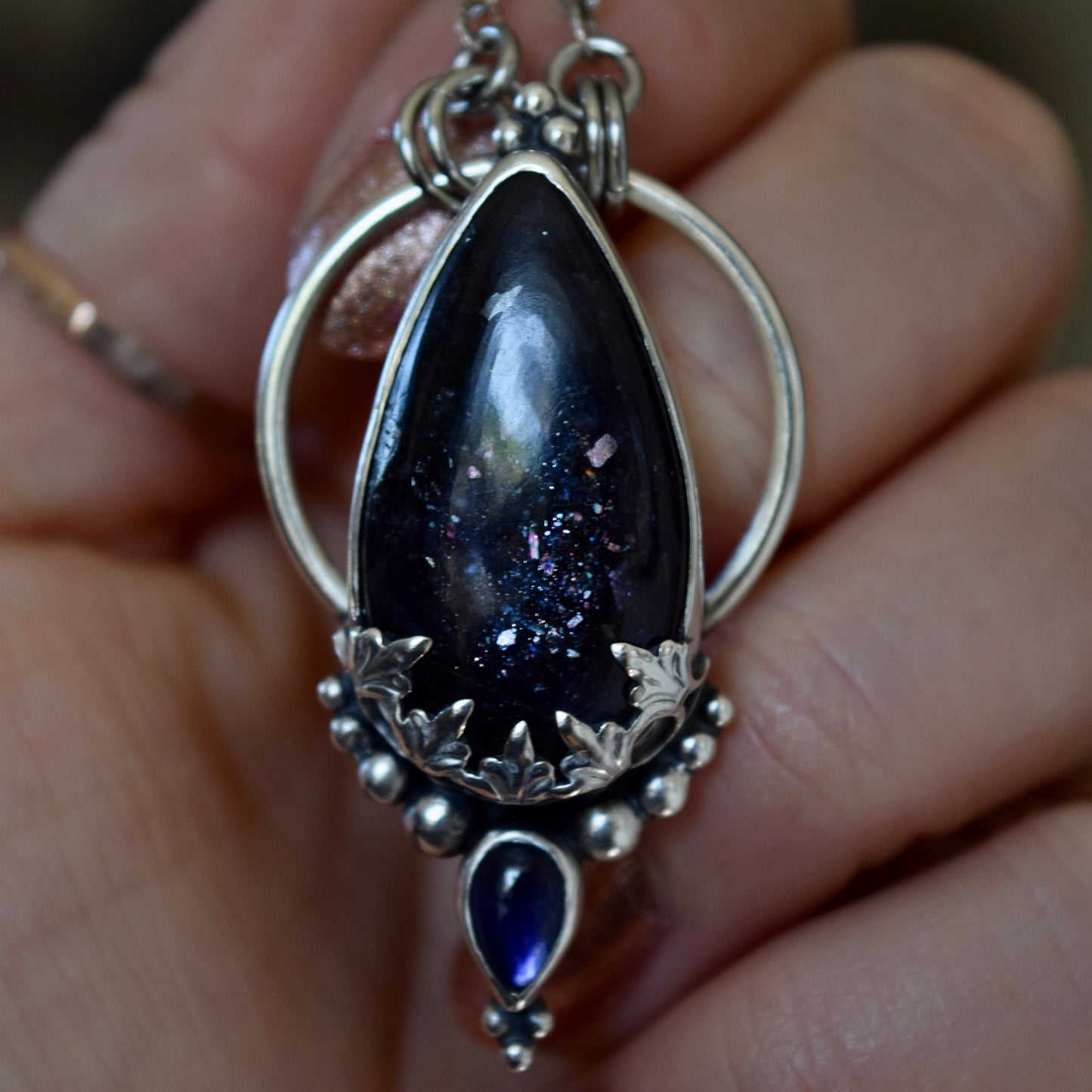 Pendulum Pendant with Iolite