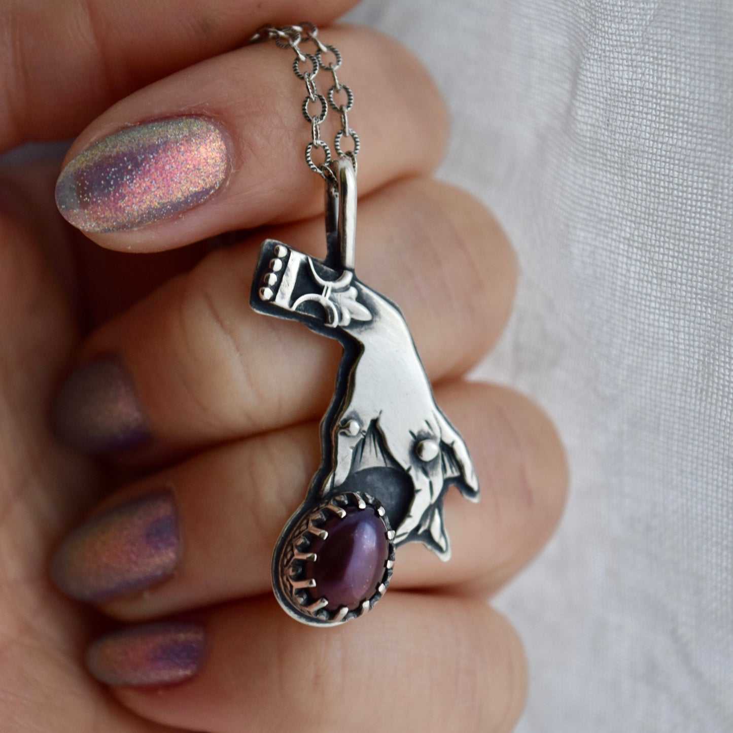 Siren Treasure Necklace with Black Freshwater Pearl