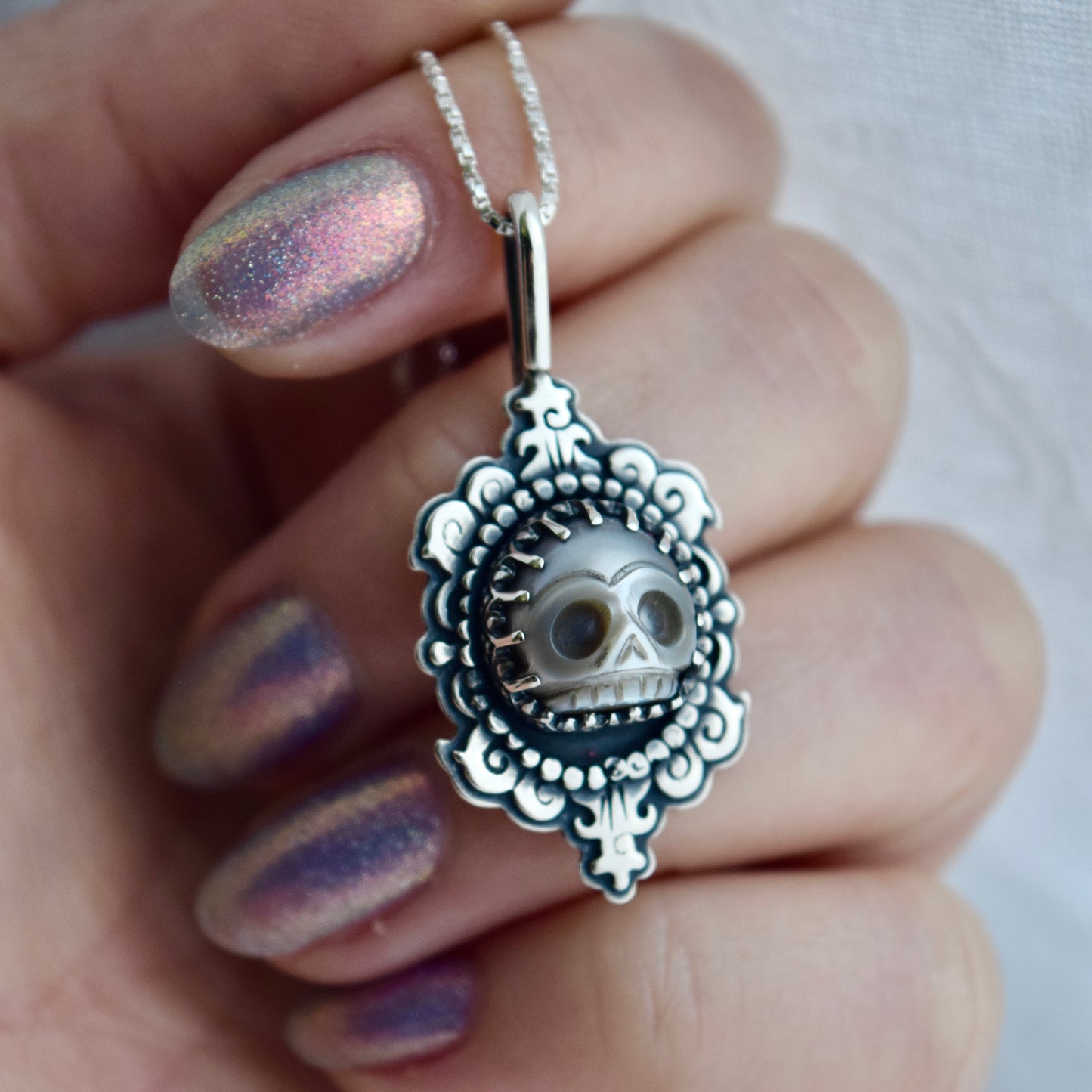 Carved Grey Freshwater Pearl Cameo