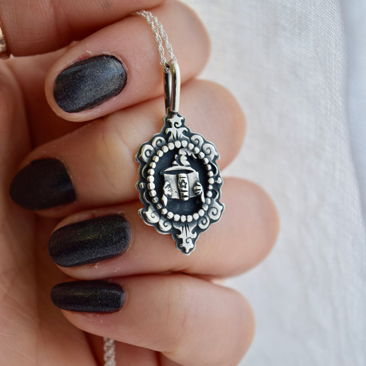 Moonlit Chapters Cameo Necklace