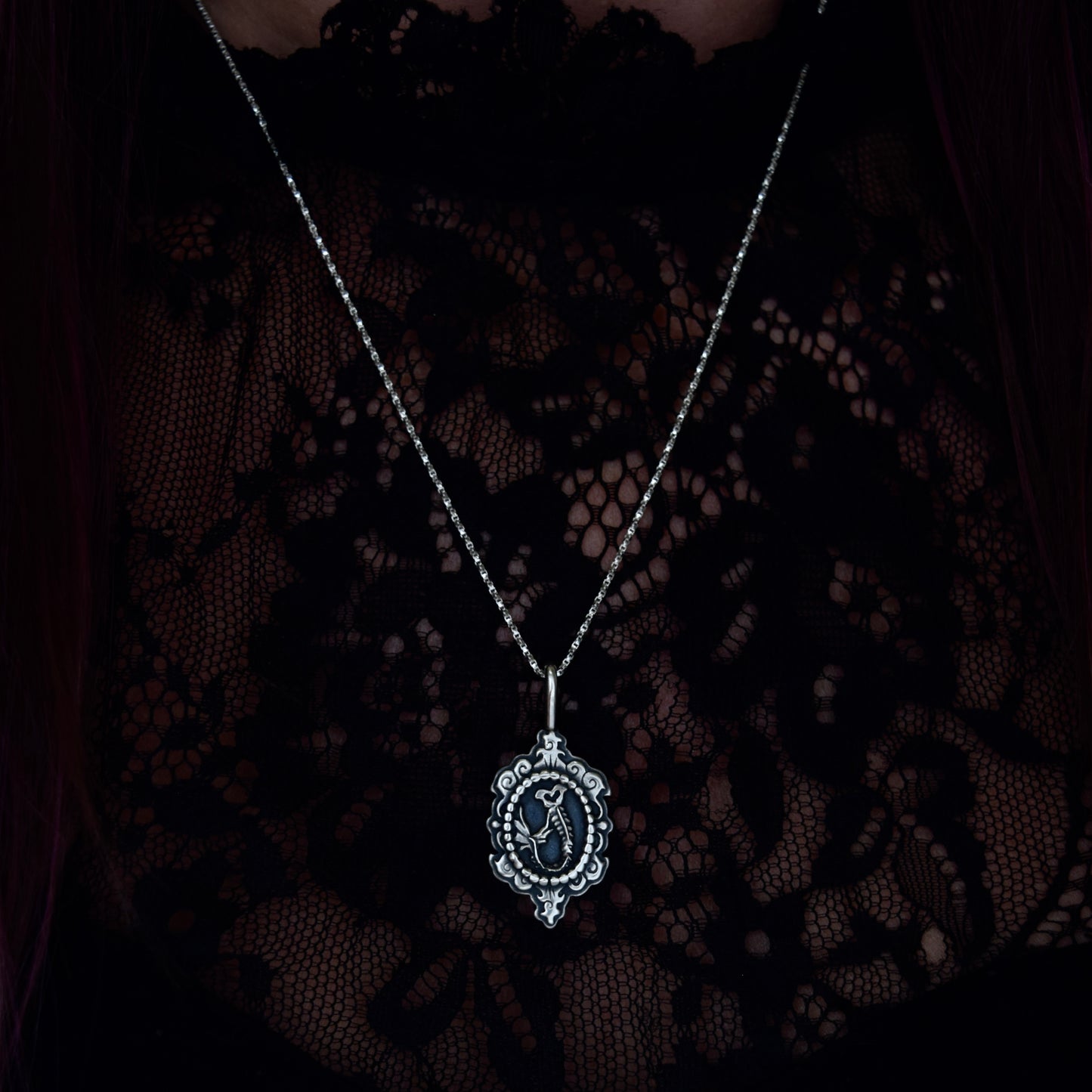 Siren Tail Cameo Necklace
