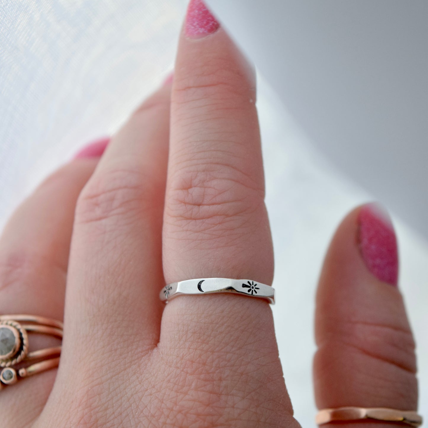 Stamped Celestial Ring