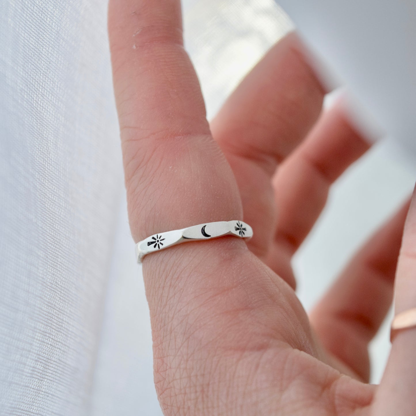 Stamped Celestial Ring