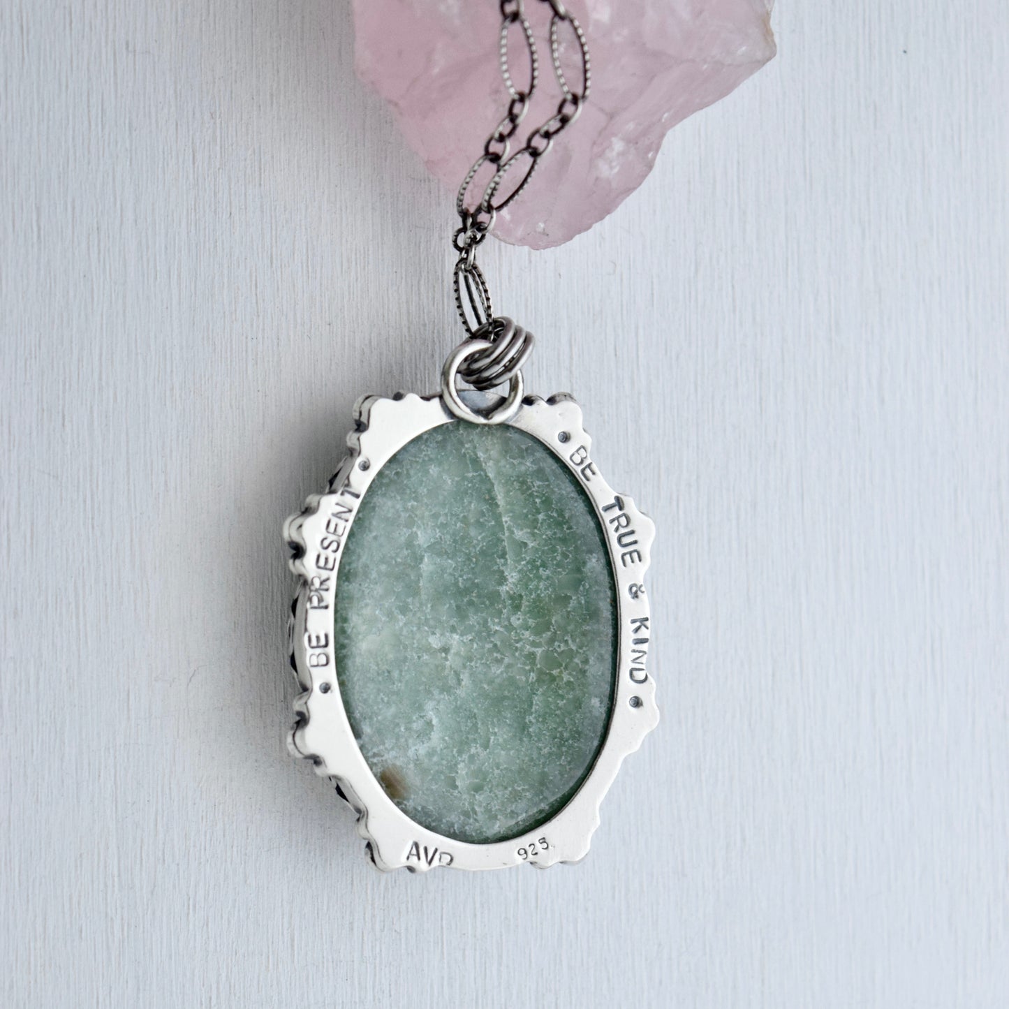 Turn Towards the Sun Worry Stone Pendant with Aventurine