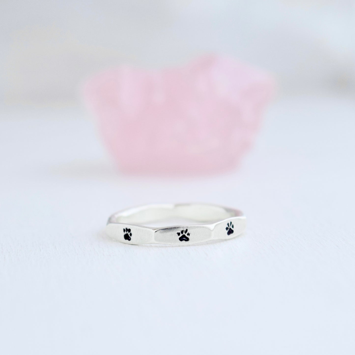 Stamped Paw Print Ring