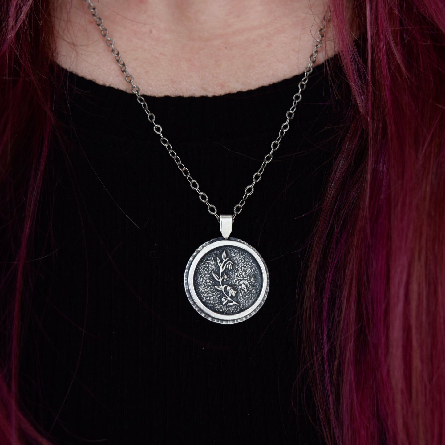Belladonna Poisonous Pressed Flower Necklace