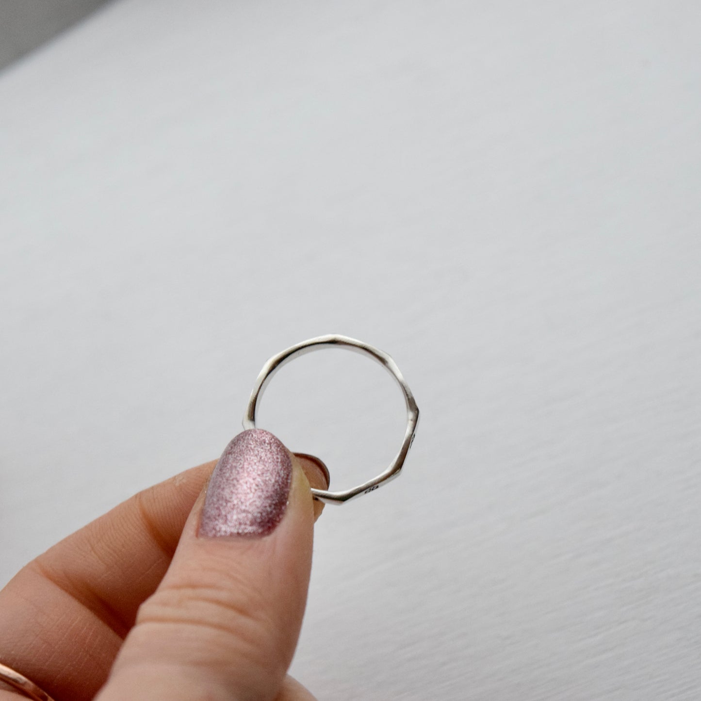 Stamped Floral Ring size 9.5