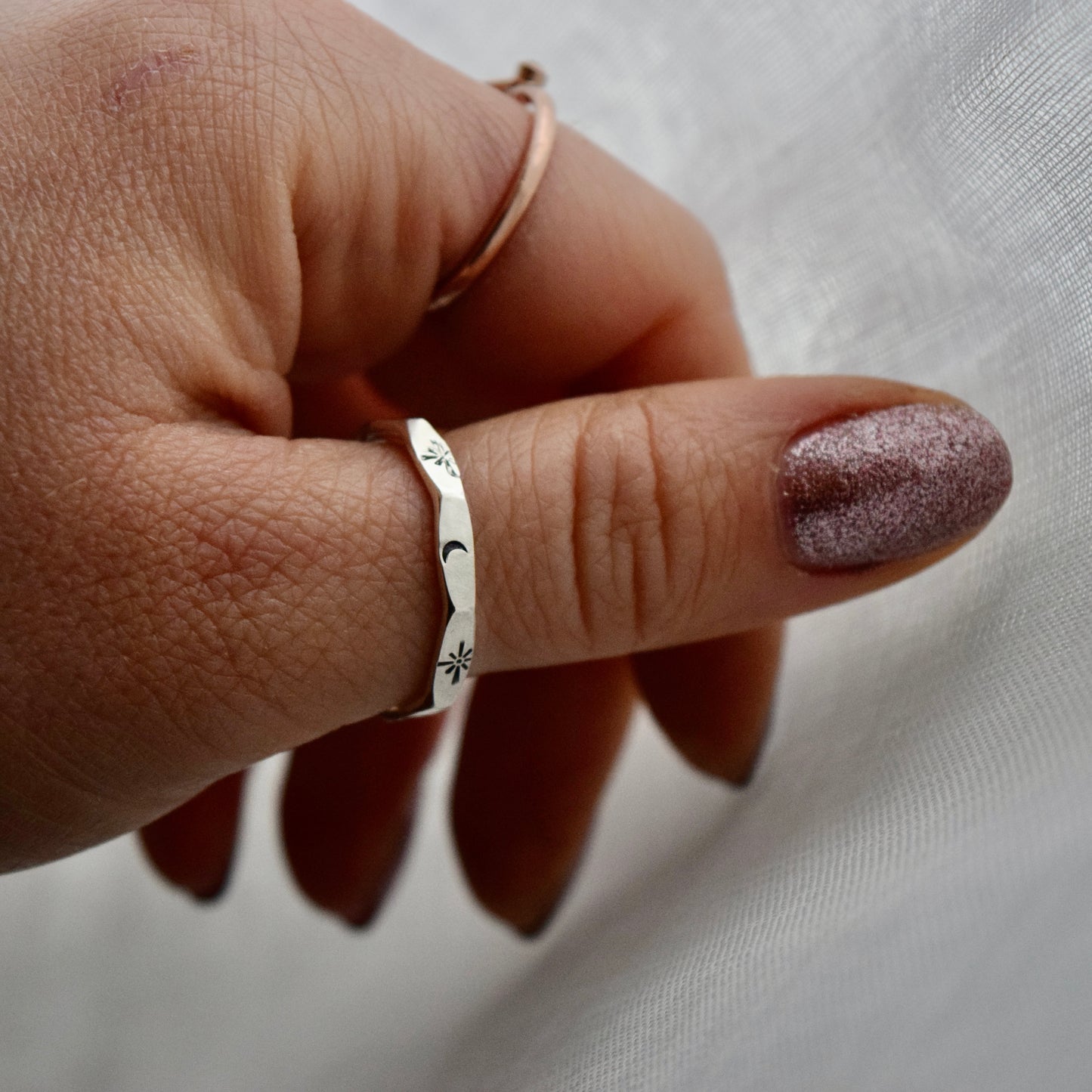 Stamped Celestial Ring size 10