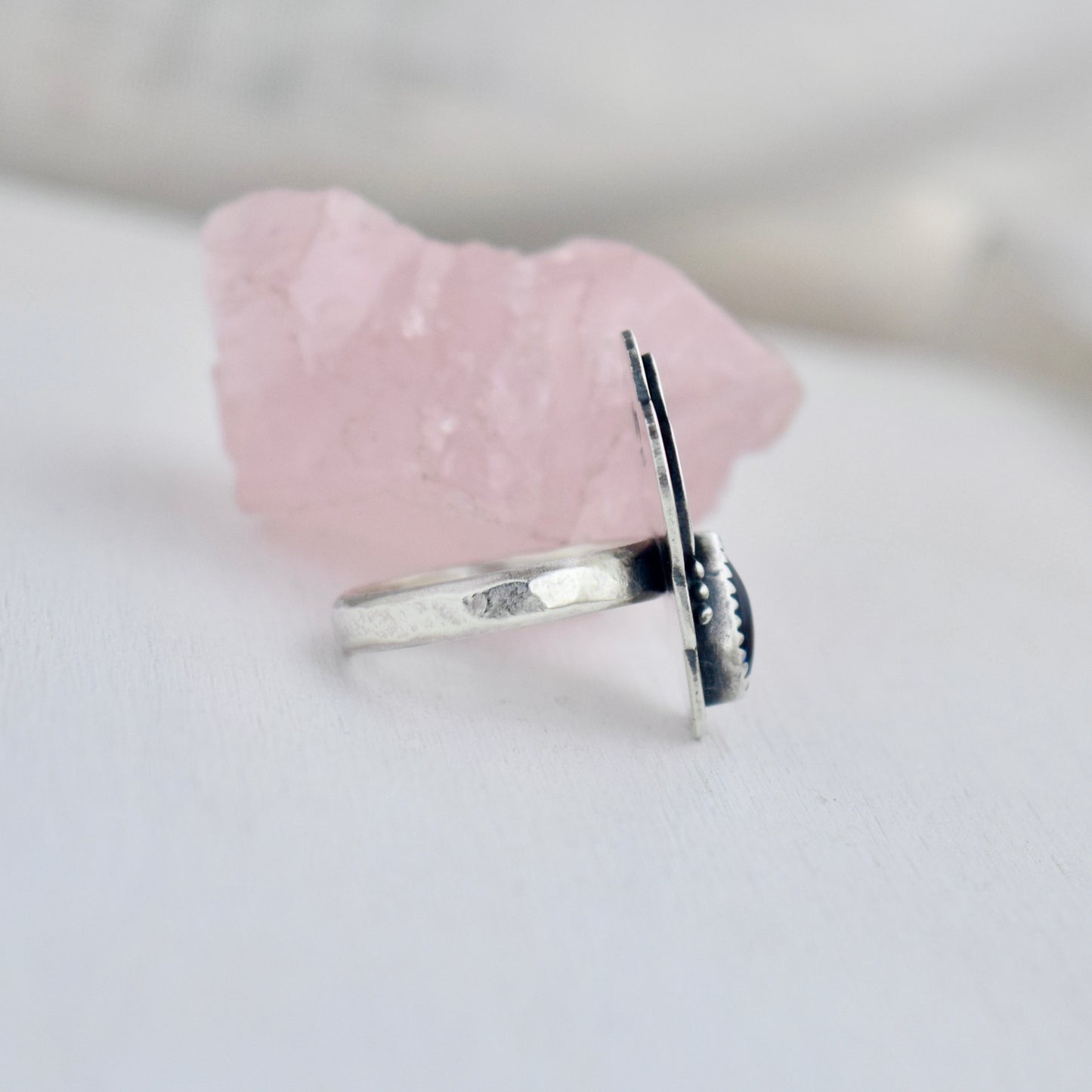 Little Dark Cloud Ring with Kyanite size 6