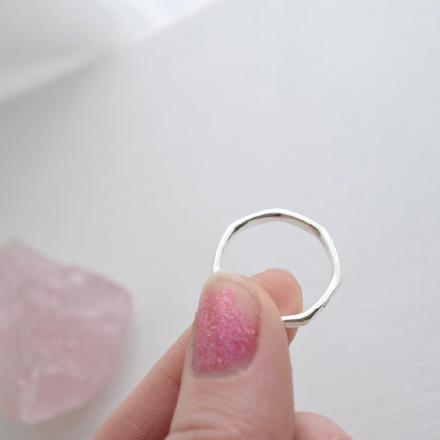 Stamped Heart Ring