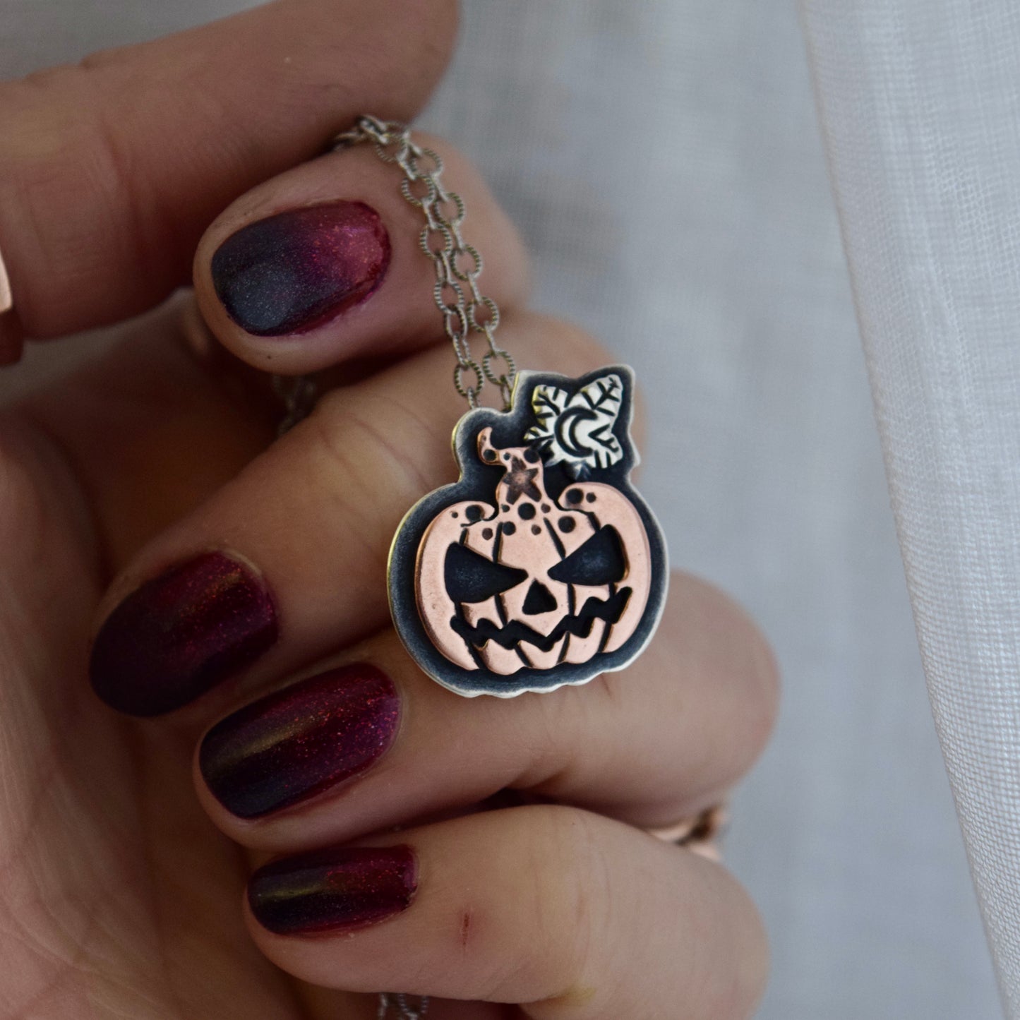 Enchanted Pumpkin Head Pendant