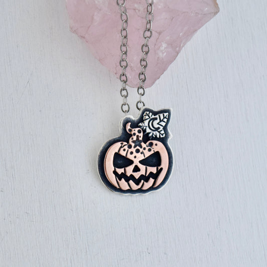 Enchanted Pumpkin Head Pendant