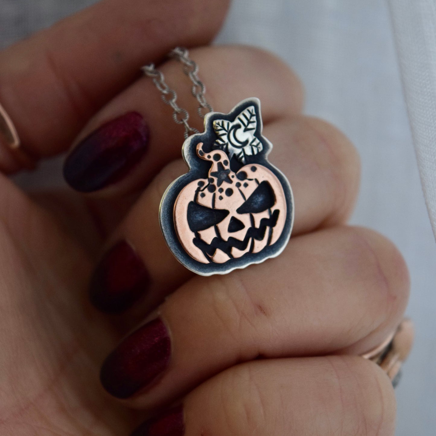 Enchanted Pumpkin Head Pendant