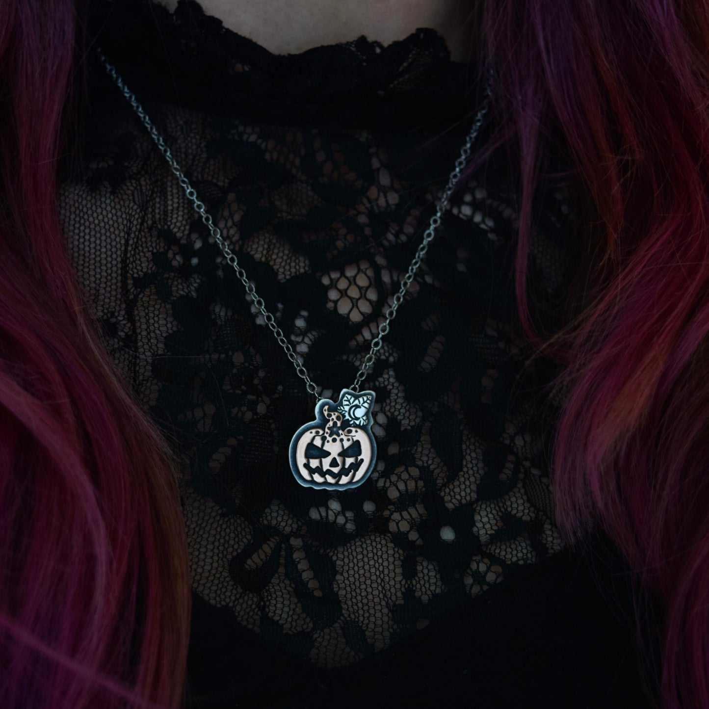 Enchanted Pumpkin Head Pendant