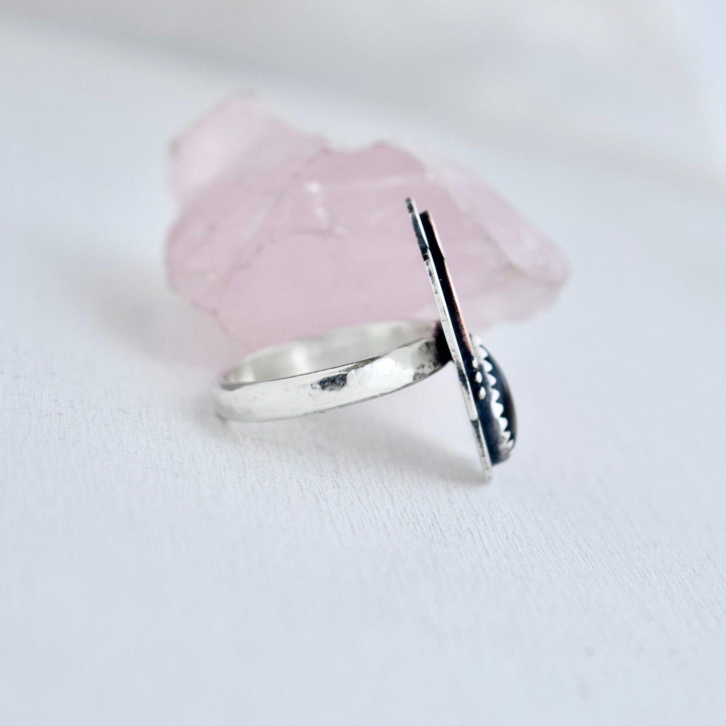 Friday the 13th Little Dark Cloud Ring with Black Onyx size 7