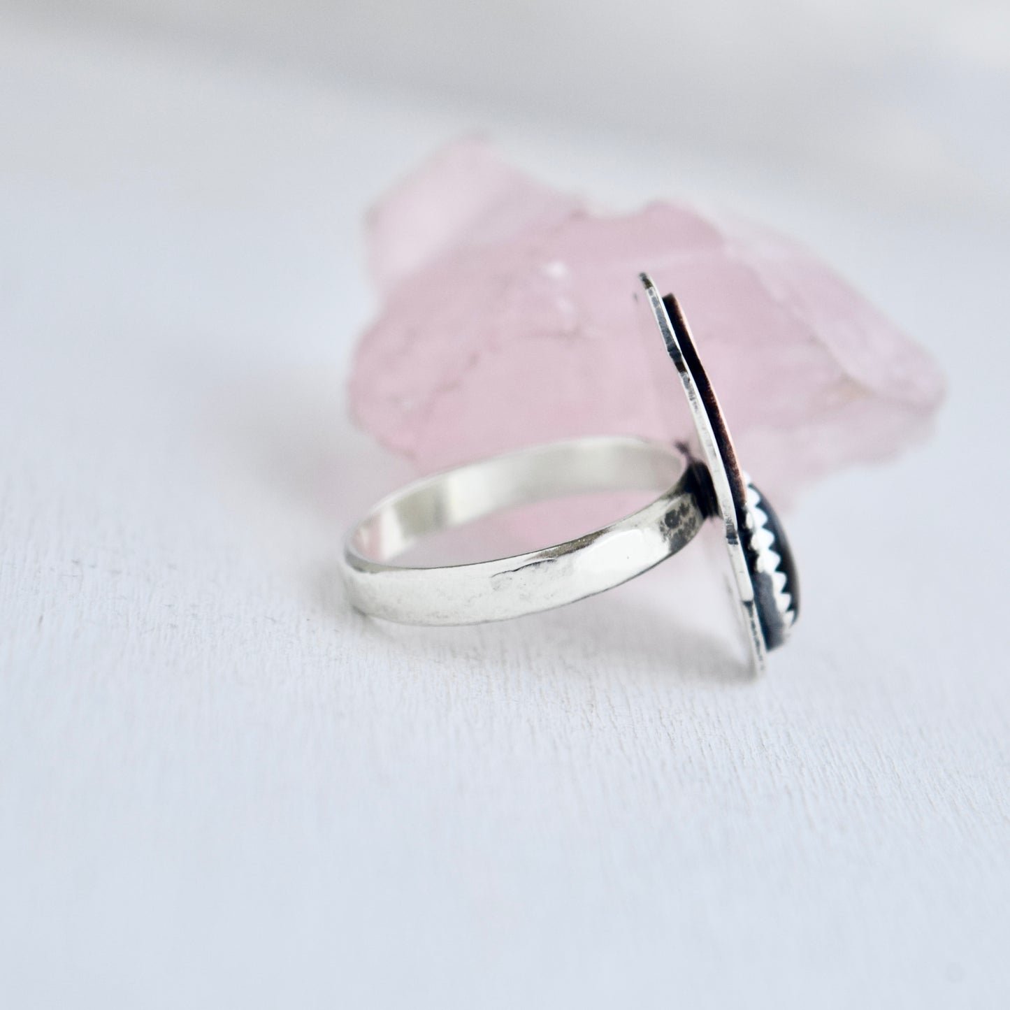 Friday the 13th Little Dark Cloud Ring with Black Onyx size 8