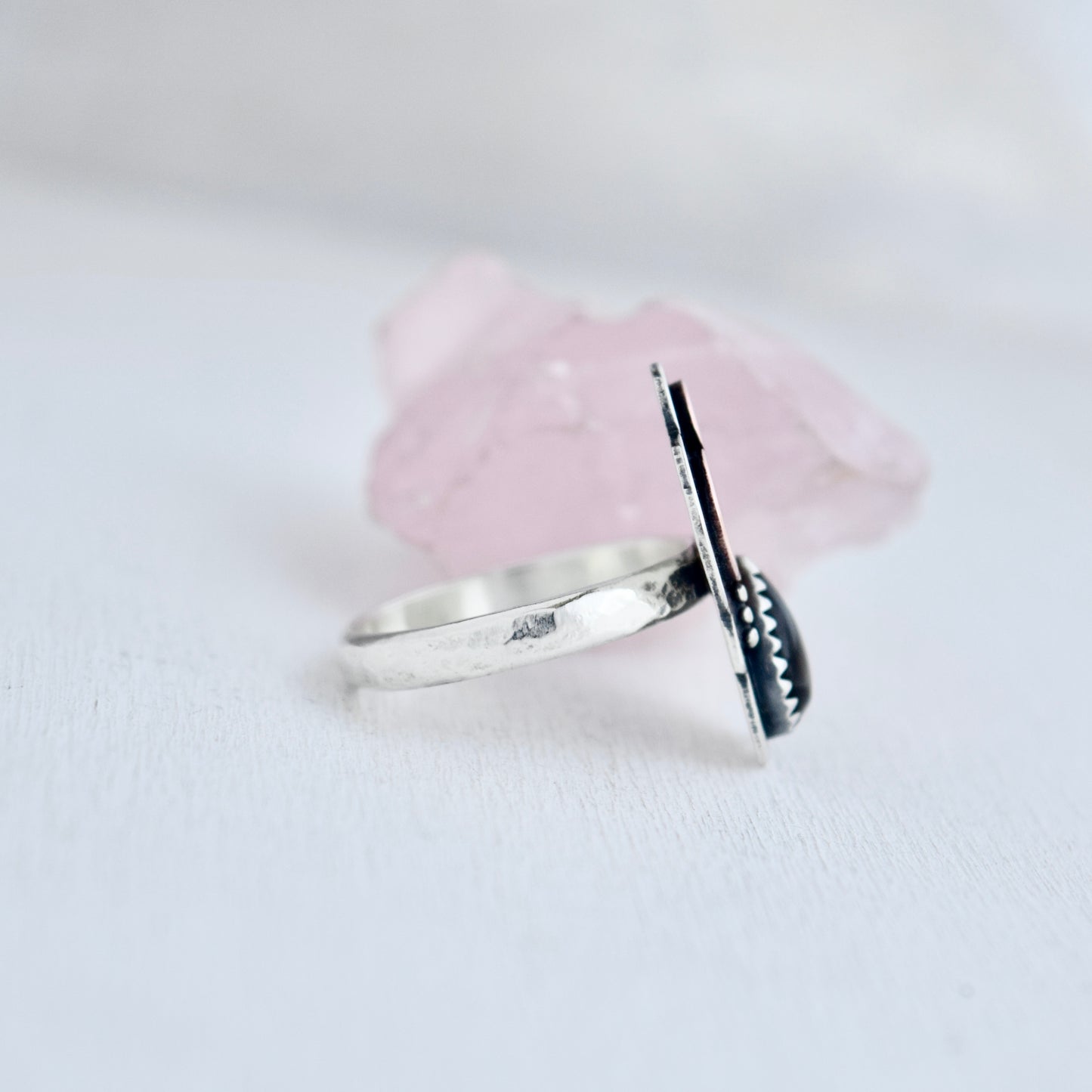 Friday the 13th Little Dark Cloud Ring with Black Onyx size 10