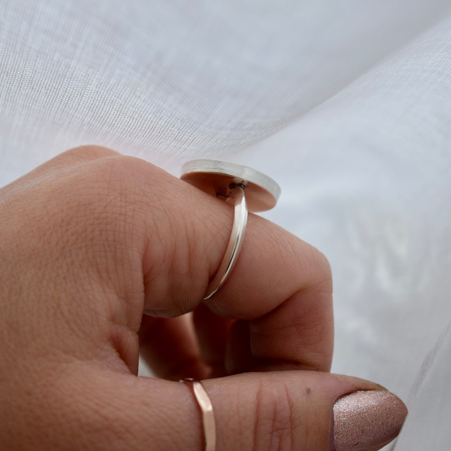 Friday the 13th Ring with Rose Gold Fill Size 9