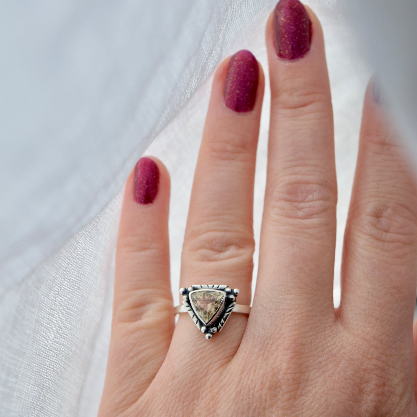 Sheen Sunstone Ring size 5.5