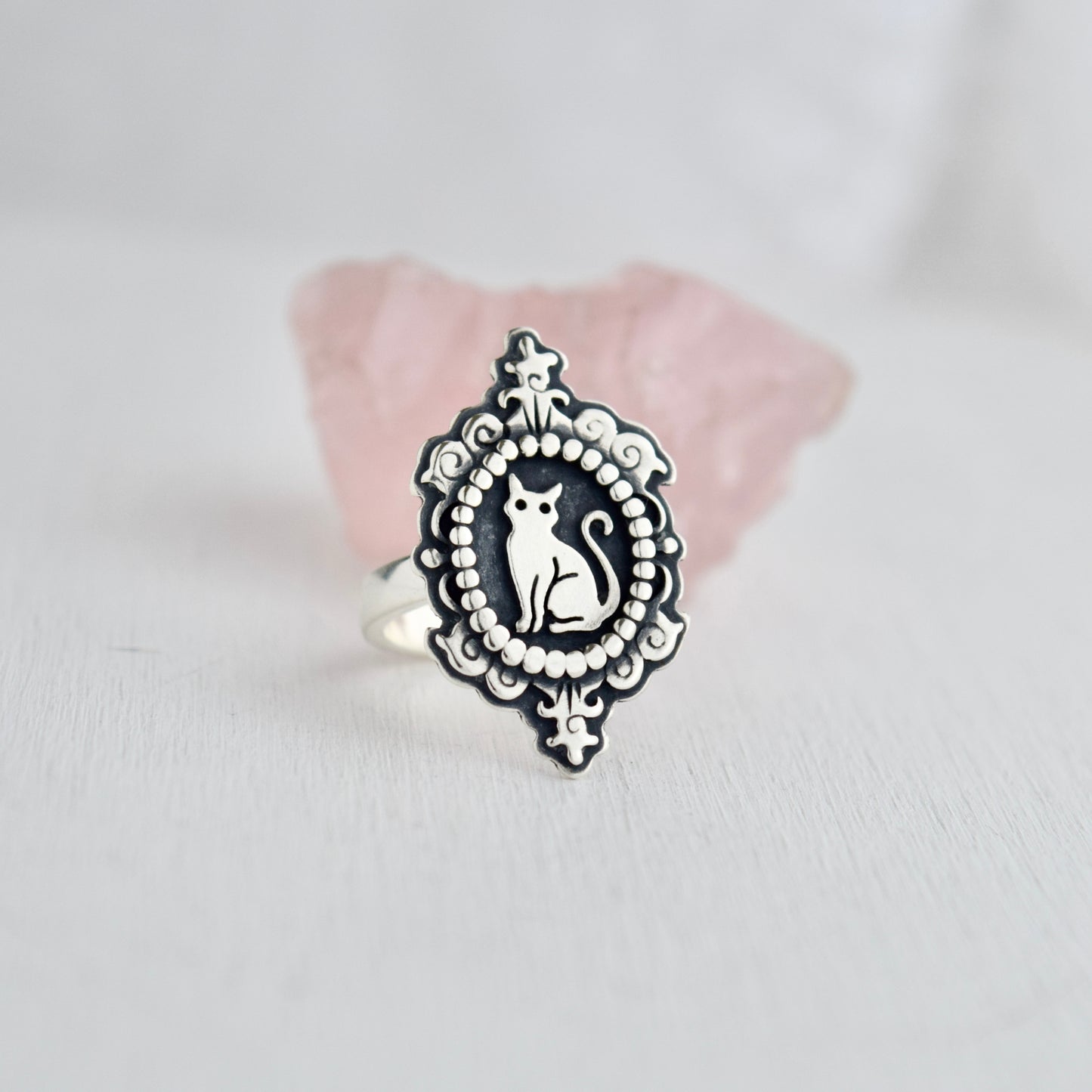 Cat Cameow Ring Size 5.5